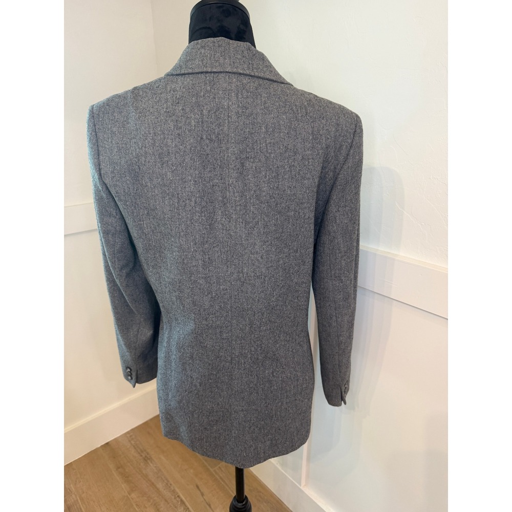 Pendleton Vintage Gray 100% Virgin Wool Blazer Jacket Made in USA Size 14 - Picture 3 of 9